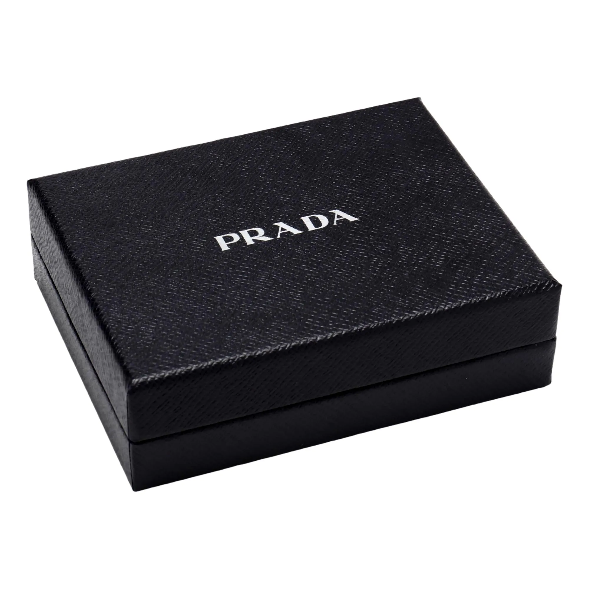 Prada Women's Wallet Saffiano Leather Tri Fold Black