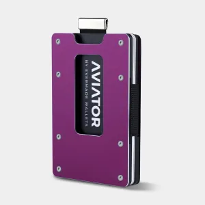 Purple Berry Aluminum Slim Wallet