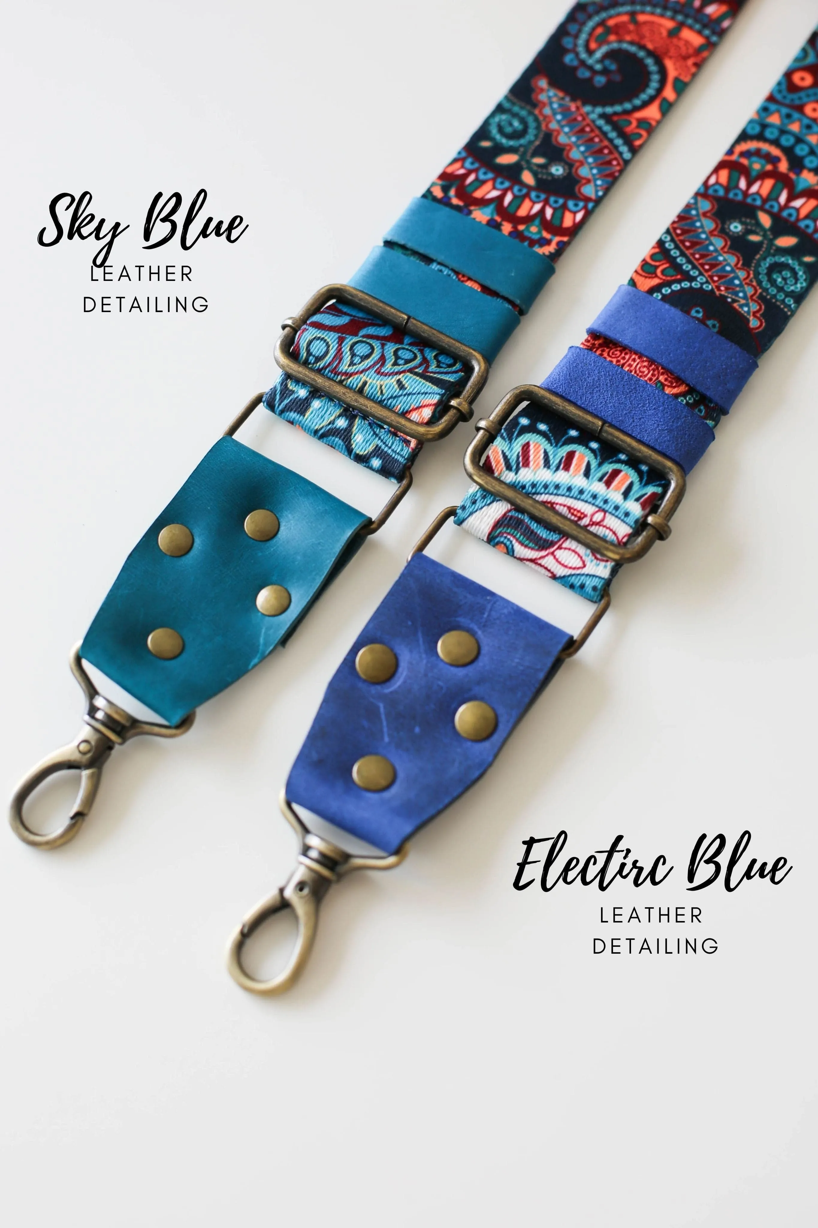 Replacement Leather Straps for Purses/ Sky Blue