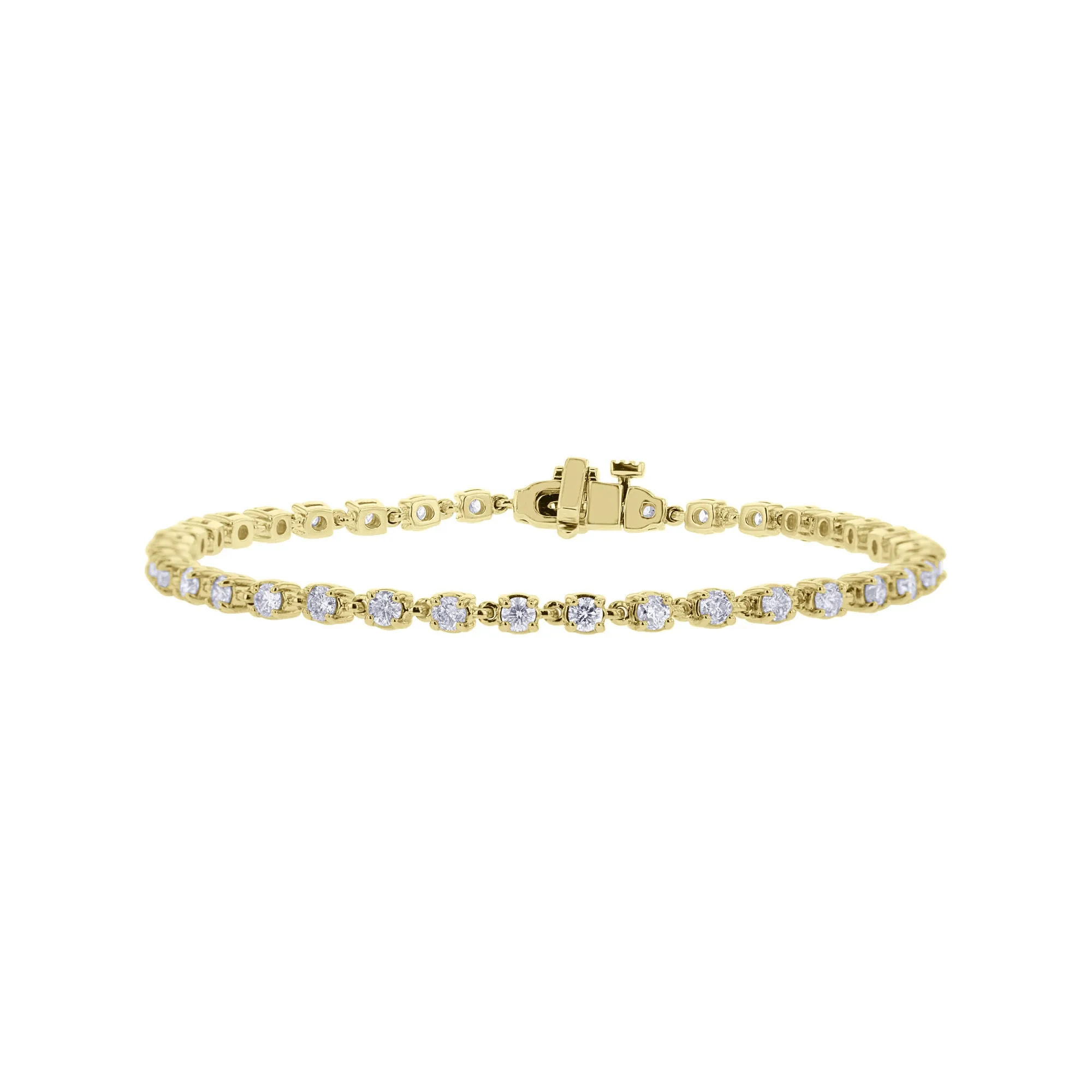 Rolo Cable Link Diamond Tennis Bracelet 2ct