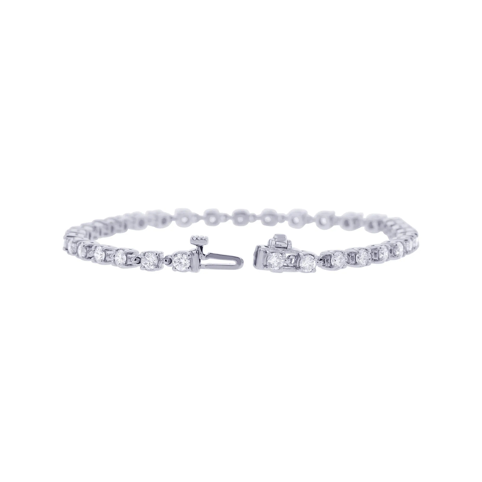 Rolo Cable Link Diamond Tennis Bracelet 3ct