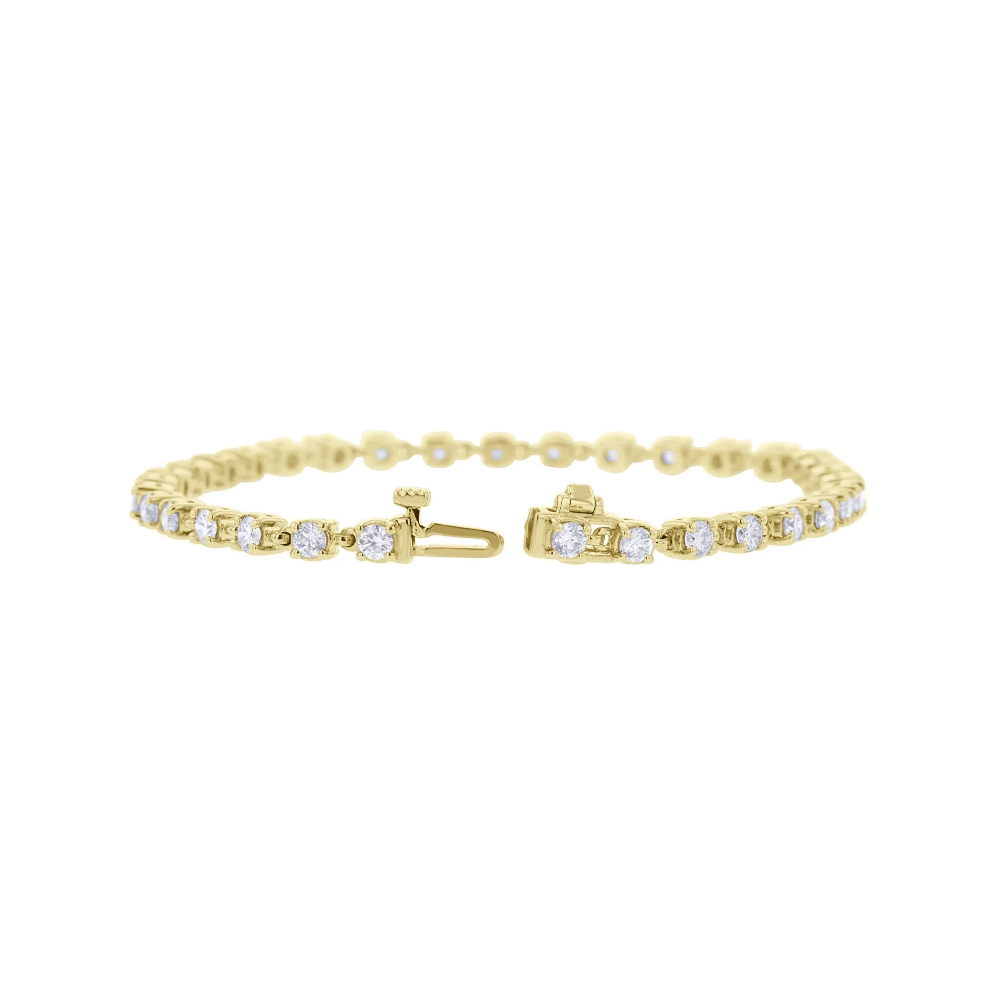 Rolo Cable Link Diamond Tennis Bracelet 3ct