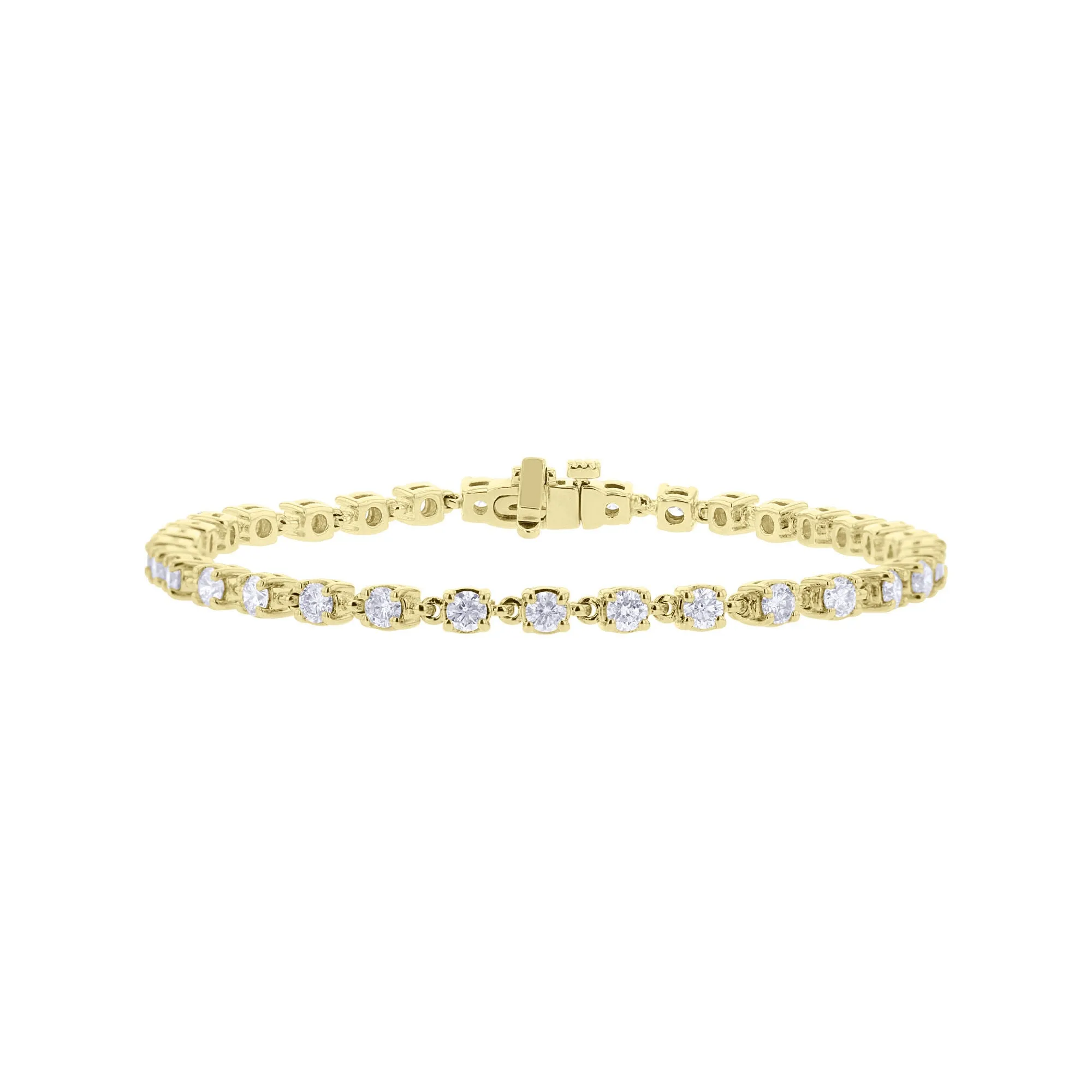 Rolo Cable Link Diamond Tennis Bracelet 3ct