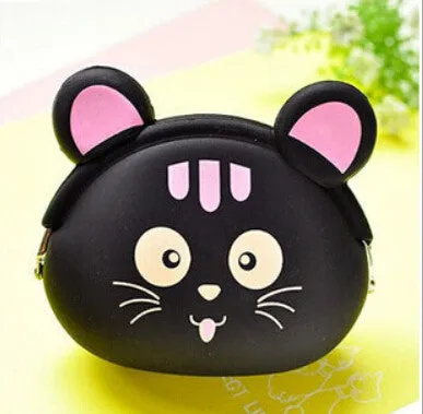 RU&BR Animals Girls Silicone Small Mini Coin Bag Mini Coin Purse Change Wallet Purse Women Key Wallet coin Wallet Children Kids