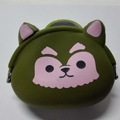 RU&BR Animals Girls Silicone Small Mini Coin Bag Mini Coin Purse Change Wallet Purse Women Key Wallet coin Wallet Children Kids