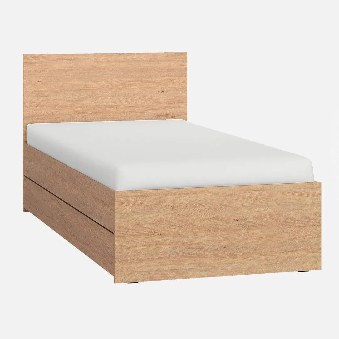 Simple Single Bed XL - Oak