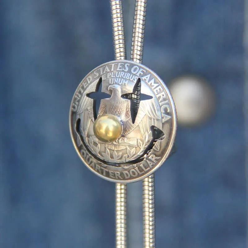 Stylish Clown Smile Face Coin Bolo Tie