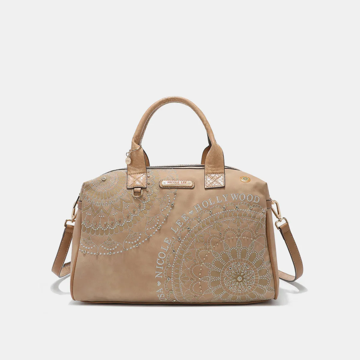 TEEK - NL Rhinestone Boston Bag