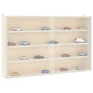 Wall Display Cabinet with Doors 60x8.5x37 cm