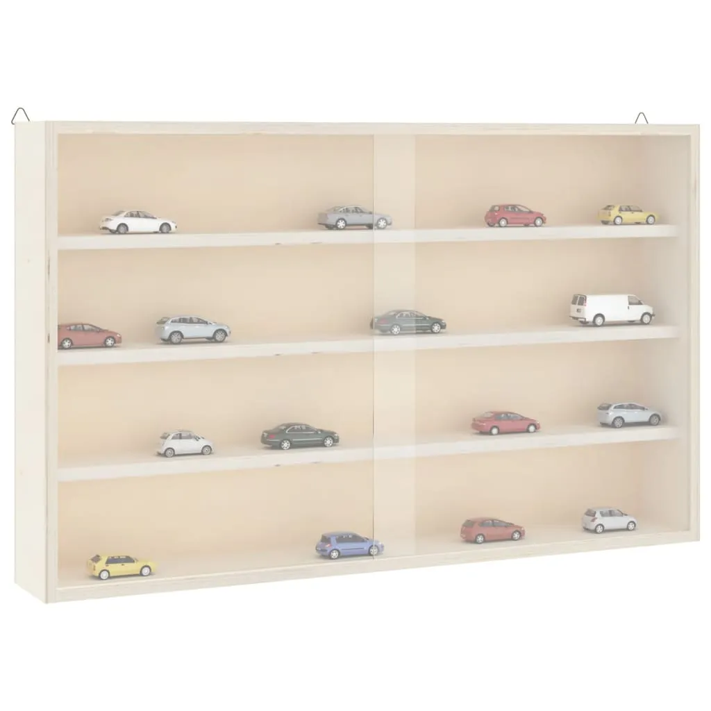 Wall Display Cabinet with Doors 60x8.5x37 cm