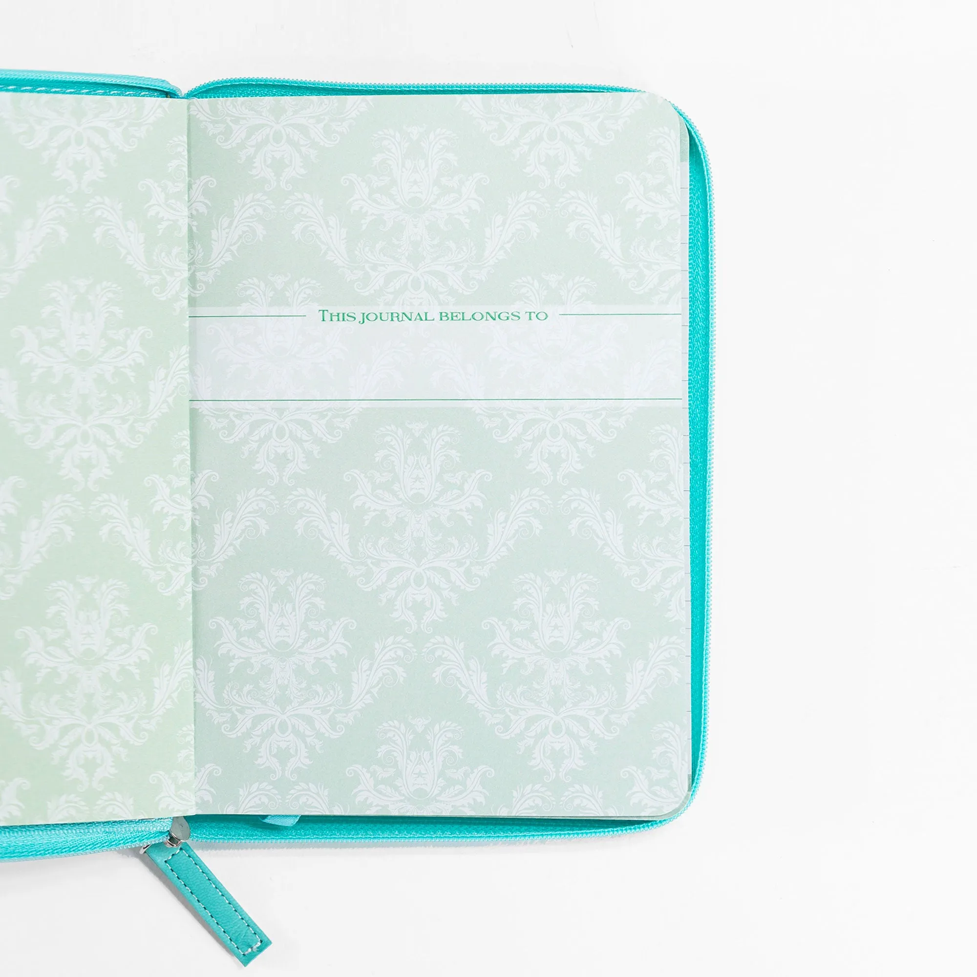 Zippered Journal - Teal Green Thy Comforts