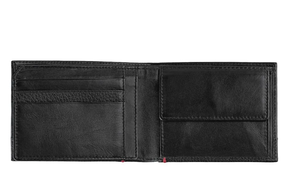 ZIPPO WALLET BLACK NAPPA 8CC ID COIN